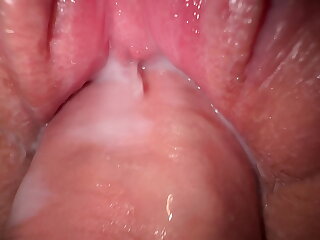 Fellatio and immensely close up fuck